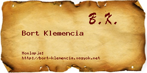 Bort Klemencia névjegykártya